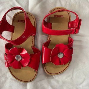 Gymboree Sandals Red Rhinestone size 9 girls